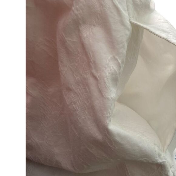 NWT Maeve White Shorts with Blue Embroidery Scallop-Hem Bloomer Shorts in XL - Picture 6 of 10